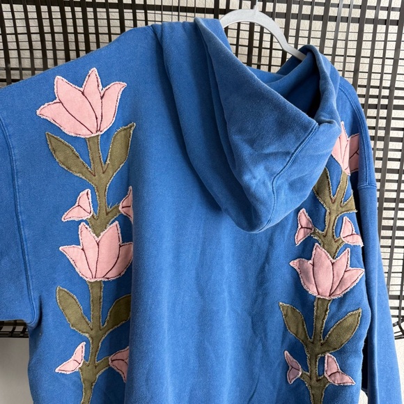 Free people We The Free It's A Vibe Flowers Hoodie cobalt blue - Picture 7 of 11